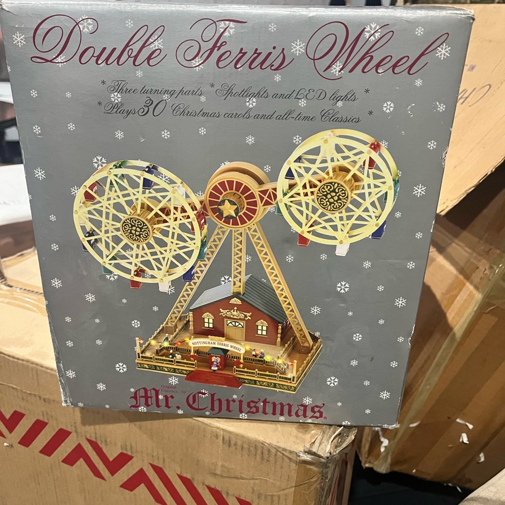 Double Ferris Wheel Holiday Decor